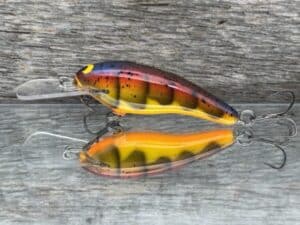Black Label Balsa - Z II - Custom Balsa Crankbait - Spring Craw color