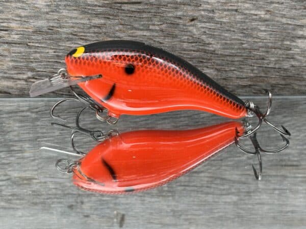 Black Label Balsa - K III Squarebill - Custom Balsa Crankbait - Fireball color