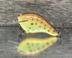 Black Label Balsa - Head Hunter - Custom Balsa Squarebill Crankbait - Chartreuse Perch color