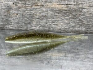 Black Label Custom Soft Plastics - Hi Roller 5" - Gizzard Shad 5ct