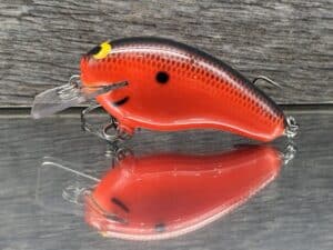 Black Label Balsa - Prowler - Custom Balsa Squarebill Crankbait - Fireball color