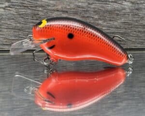 Black Label Balsa - Prowler - Custom Balsa Squarebill Crankbait - Fireball color