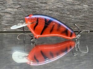 Black Label Balsa - Hickster - Balsa Crankbait - Red Tiger color