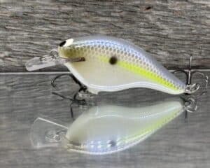 Black Label Balsa - Shiver 7 Shallow - Custom Balsa Crankbait - Chartreuse Shad color