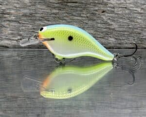 Black Label Balsa - Shiver 7 Shallow - Custom Balsa Crankbait - Citrus Candy color