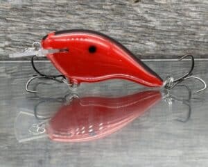 Black Label Balsa - Shiver 7 Shallow - Custom Balsa Crankbait - Cherry Bomb color